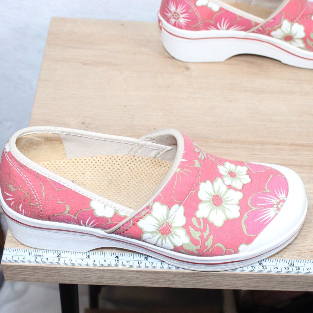 Dansko Pink Floral Slip-On Clogs - Picture 4 of 9